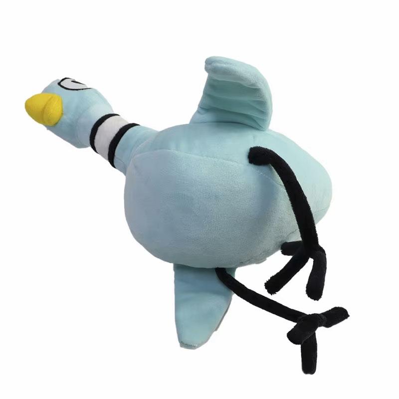 Nuovo Pollo dagli Occhi Grandi Piccione Blu Kawaii Peluche Anime Cartone Animato&Simpatico Bambola di Peluche Cuscino da Lancio Regalo di Compleanno per Bambini Amici Ragazzo