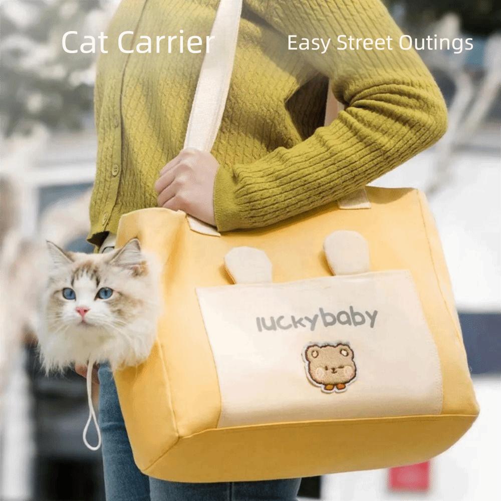 Comfortable Cats Dog Carrier Foldable Outdoor Cat Carrier Bag Travel Cat Handbag  Pet Outing