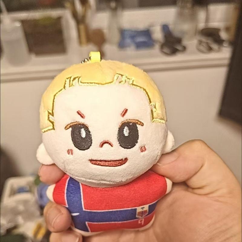 10cm Haaland Seestern Nunu Plüschfigur Schlüsselanhänger Weicher Baumwoll Rucksackanhänger Für Fußballfans Reisefreundliches Geschenk Feiertagsgeschenk 10cm