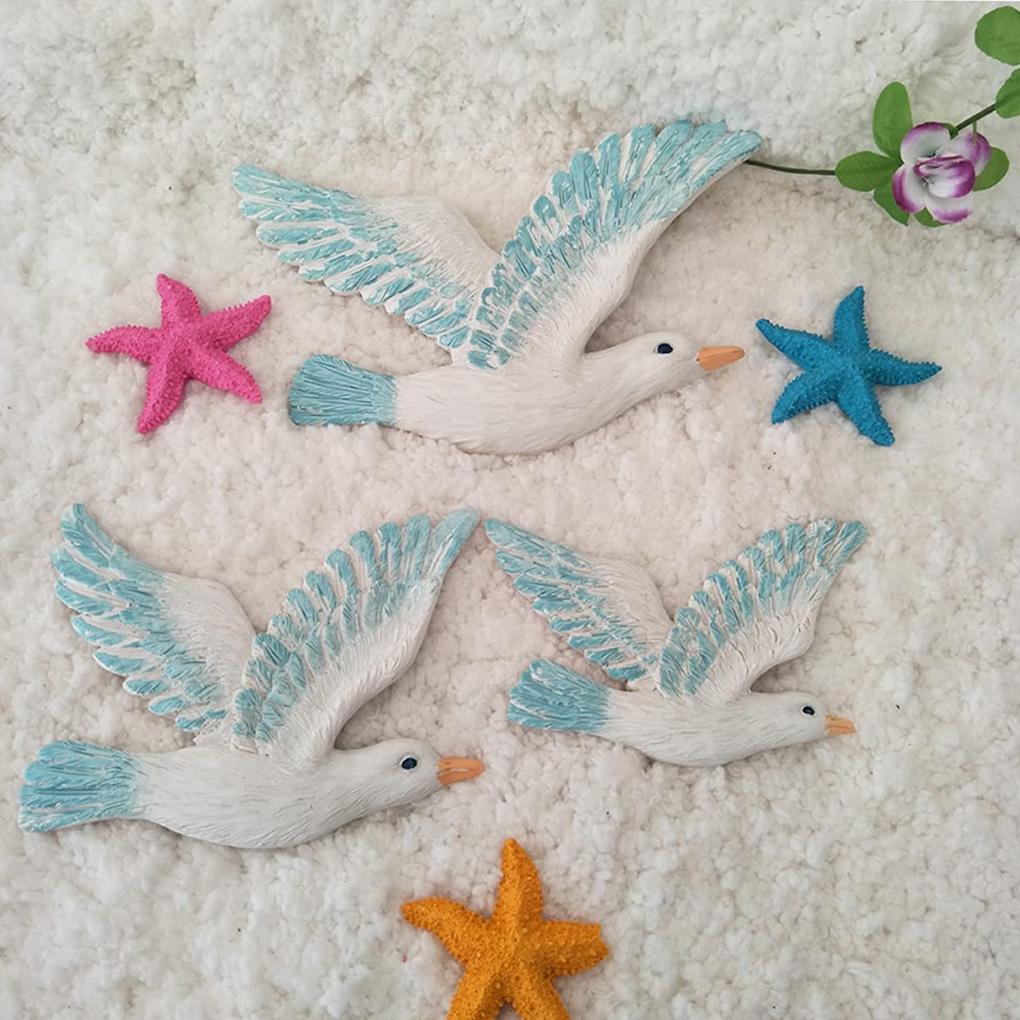 3pcs/set Nautical Elegance Beach Decorations For Home With Seagull Theme Sea Turtle Bathroom Decor