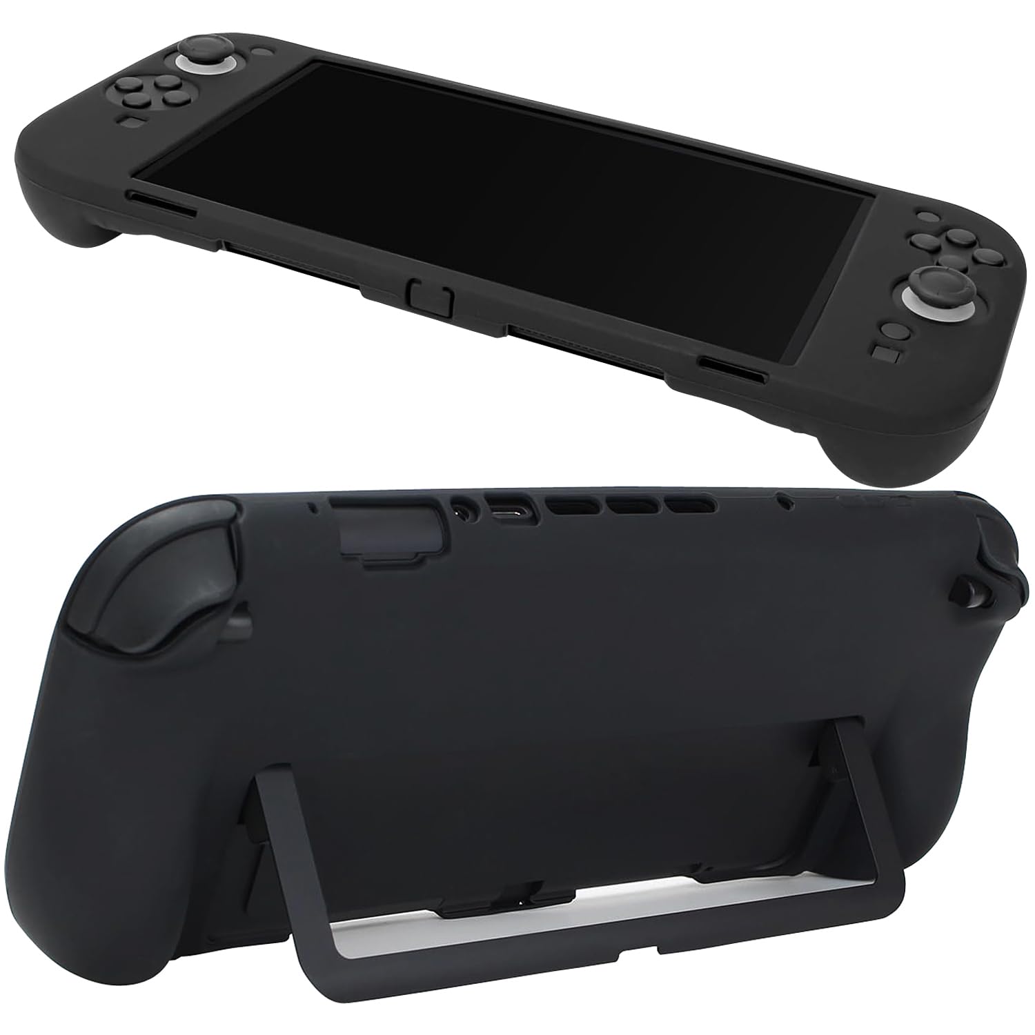 

GameTech Switch 2 Совместимая консоль Открытый силикон Легко подходит к Высокому Удобному для Легкой Установки и Черная Крышка, Дизайн, Рукоятка, Мягкий, чёрный