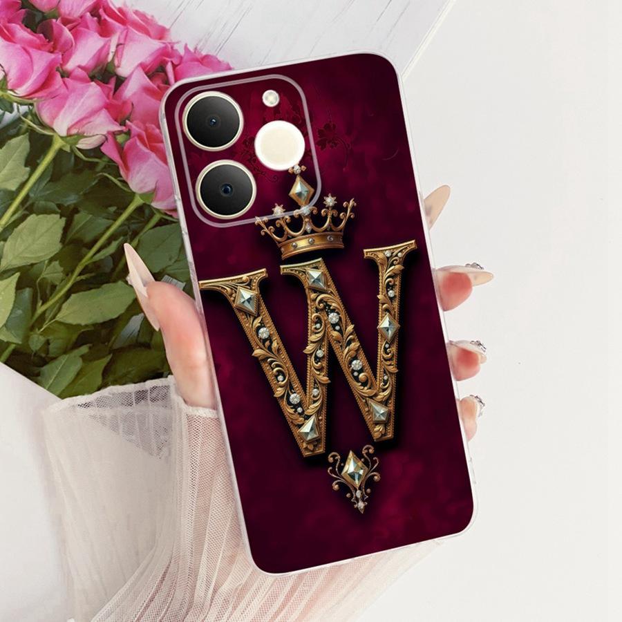 For Realme Note 70 Phone Case Fashion Initial Letter A To Z Silicone Soft Back Cover For Realme Note70 70 t Narzo 80 Lite Coque