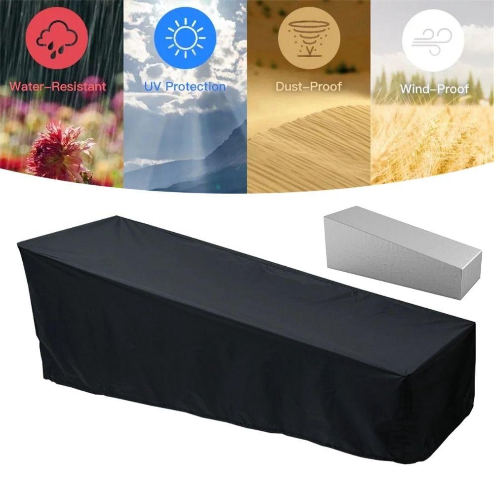 

Anti UV Sunbed Cover Anti-dust Furniture Waterproof Sleeves Sun Reclining Chair Cover Garden бежевий