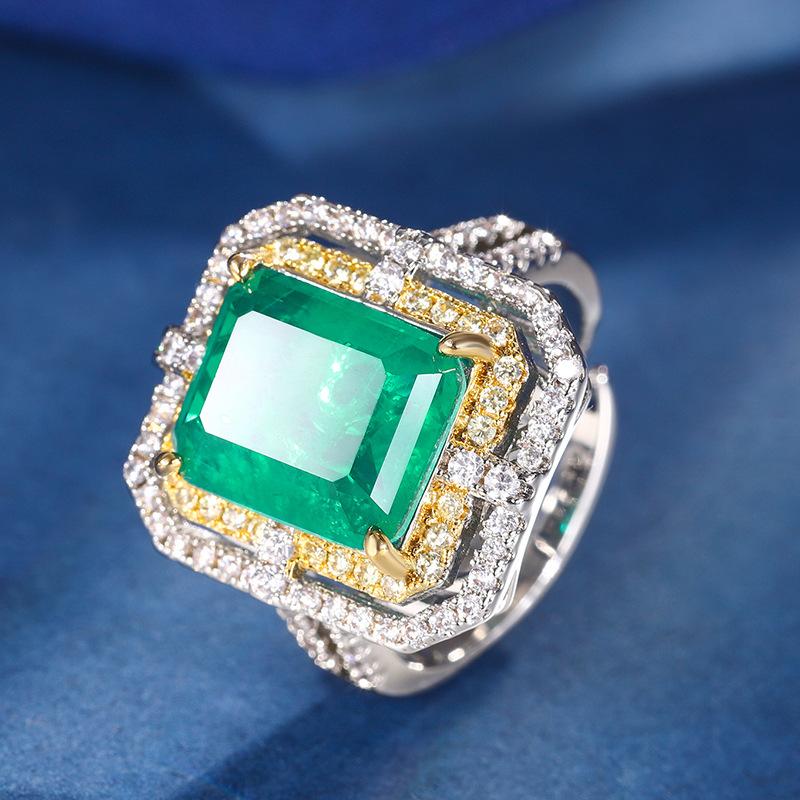 

Ювелирные изделия Медное основание Позолоченное Имитация Изумруда Квадратный Набор Женский 12 * 16-12 * 14