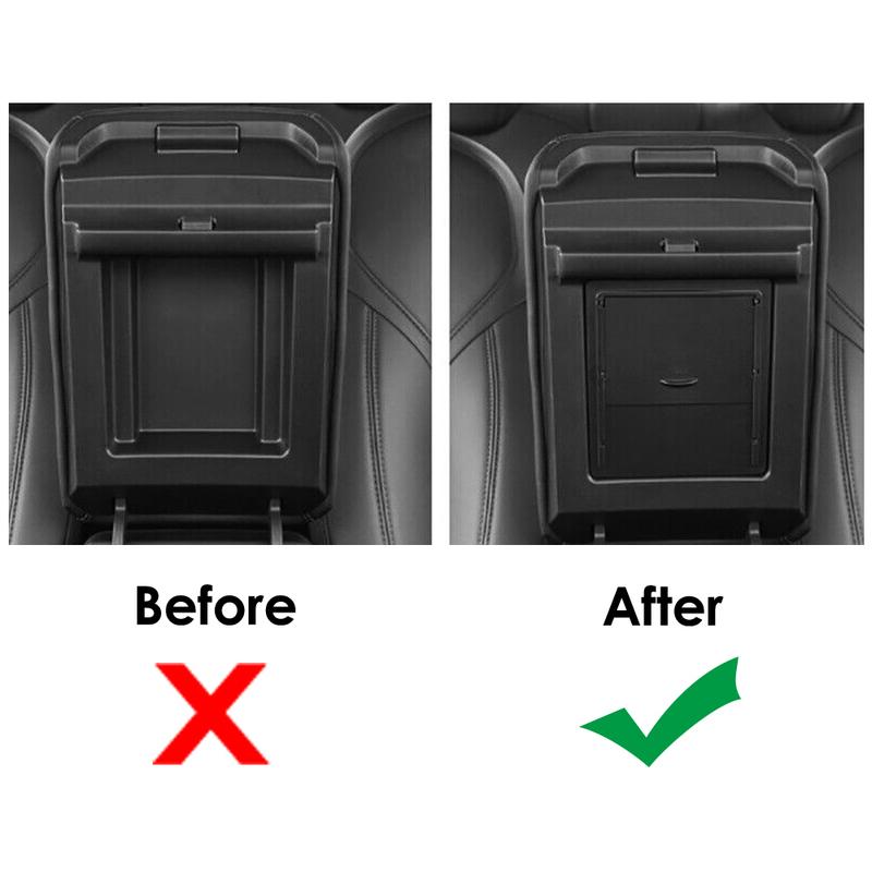 Car Armrest Holder Box PUSH Center Console Organizer Armrest Hidden Storage Box for Tesla Model 3 Y
