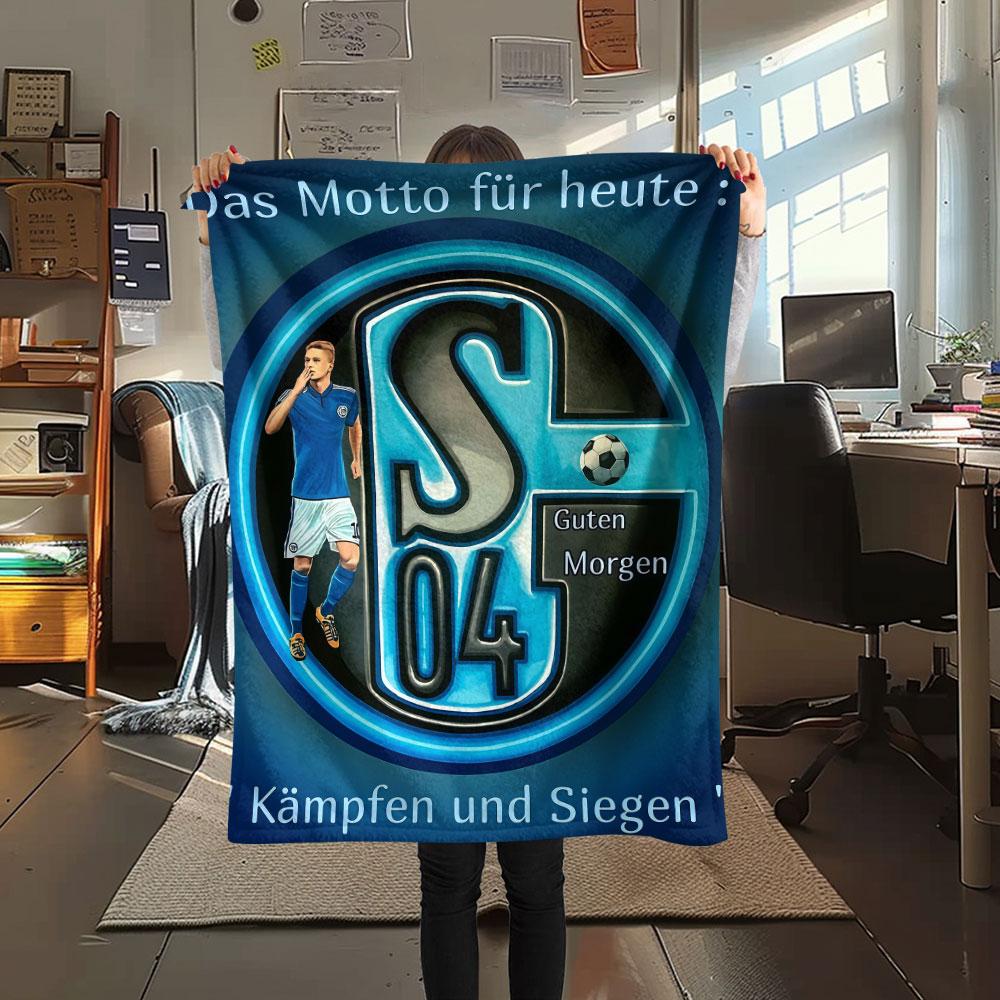 Schalke Logo Blanket, High Quality Comfortable for All Seasons, Home Decor, Warmth and Comfort