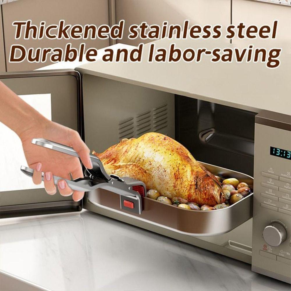 1Pcs Thickened Anti-scalding Clip Stainless Steel Pot Pan Gripper Clip Dish Clamp  Kitchen Supplies