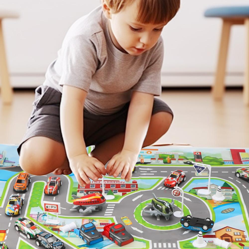 50ks s úložným boxem Mini Alloy Car Cin Car Back Force Auto Posuvné auto Dětské hračky, halloweenský a vánoční dárek pro chlapce a dívky