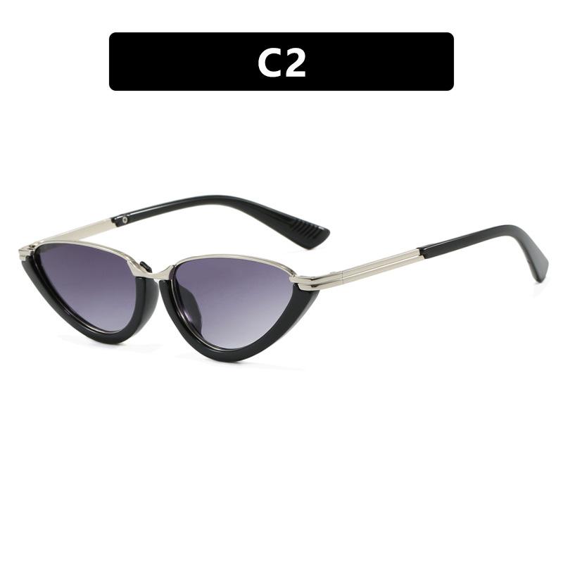 Women'S Triangle Cat Eye Street Photography Uv400 Sunglasses Advanced Fashion Trend Travel Beach Uv Resistant Shades Glasses