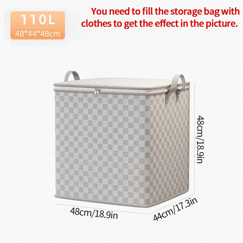 Foldable  Clothes Storage Bag Wardrobe Quilt Clothes Organizer  Non-woven Large Capacity Wardrobe Clothing Organizer Pouch