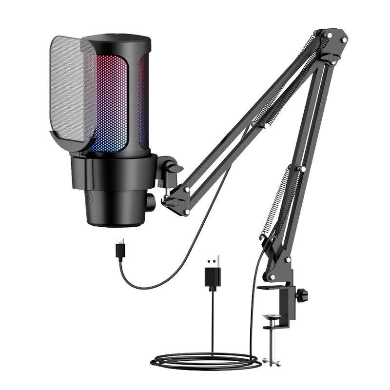 USB Microphone for Gaming, Laptop, Recording, and Live Streaming with Noise Reduction
