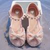 Summer Girls Bow Rhinestone Princess Sandals Fashion Casual Shoes for Little Big Kids