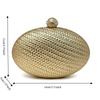 Oval Shape Hard Shell Crossbody Bag Egg-Shaped Braided Handbag Luxury Evening Clutch Bag  Gift
