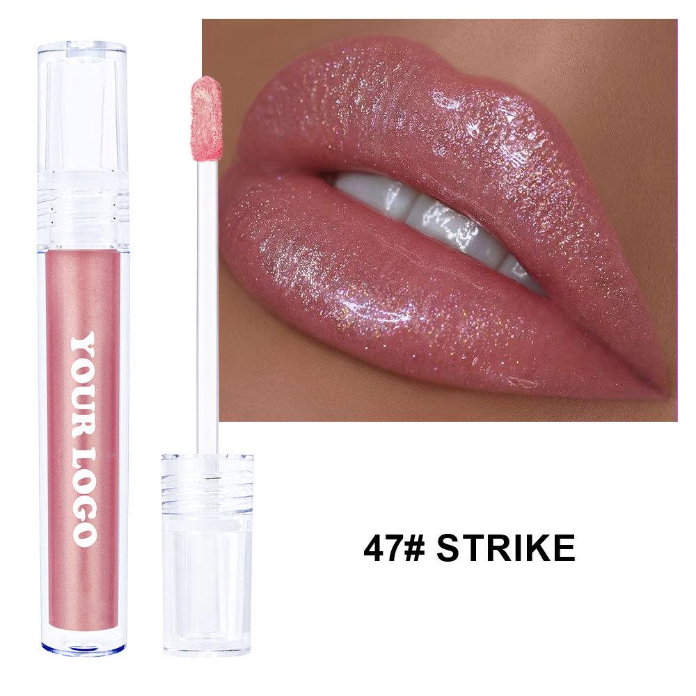 Border-Free Clear Mirror Lip Gloss/Lip Jelly - Non-Stick, Long-Lasting, Plumping Gloss.