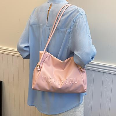 Women'S Shoulder Tote Bag Trendy Soft PU Leather Large Capacity Fashion Handbag For Daily & Commute Use