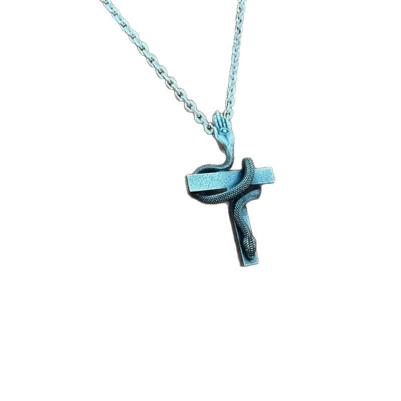 Theme Retro Snake Necklace Alloy Material Trendy Youth Gift Decoration Teens