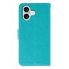 For iPhone 17 Case PU Leather Flip Wallet Phone Cover with Strap