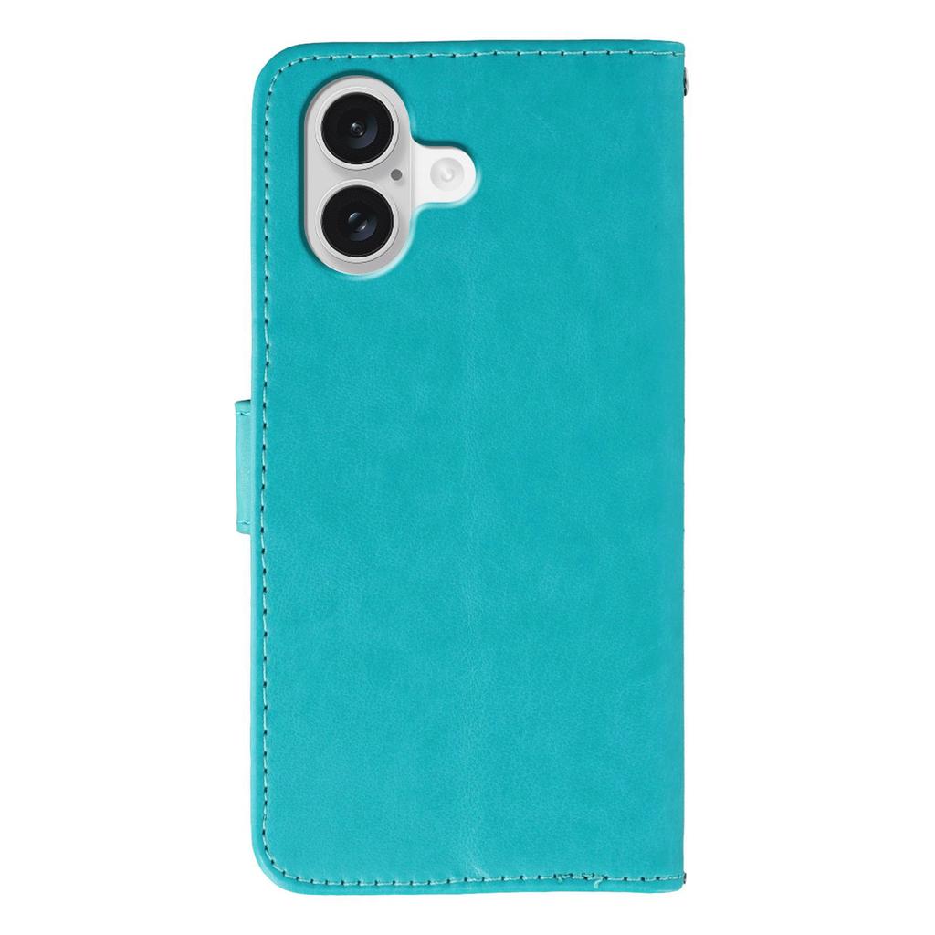 For iPhone 17 Case PU Leather Flip Wallet Phone Cover with Strap