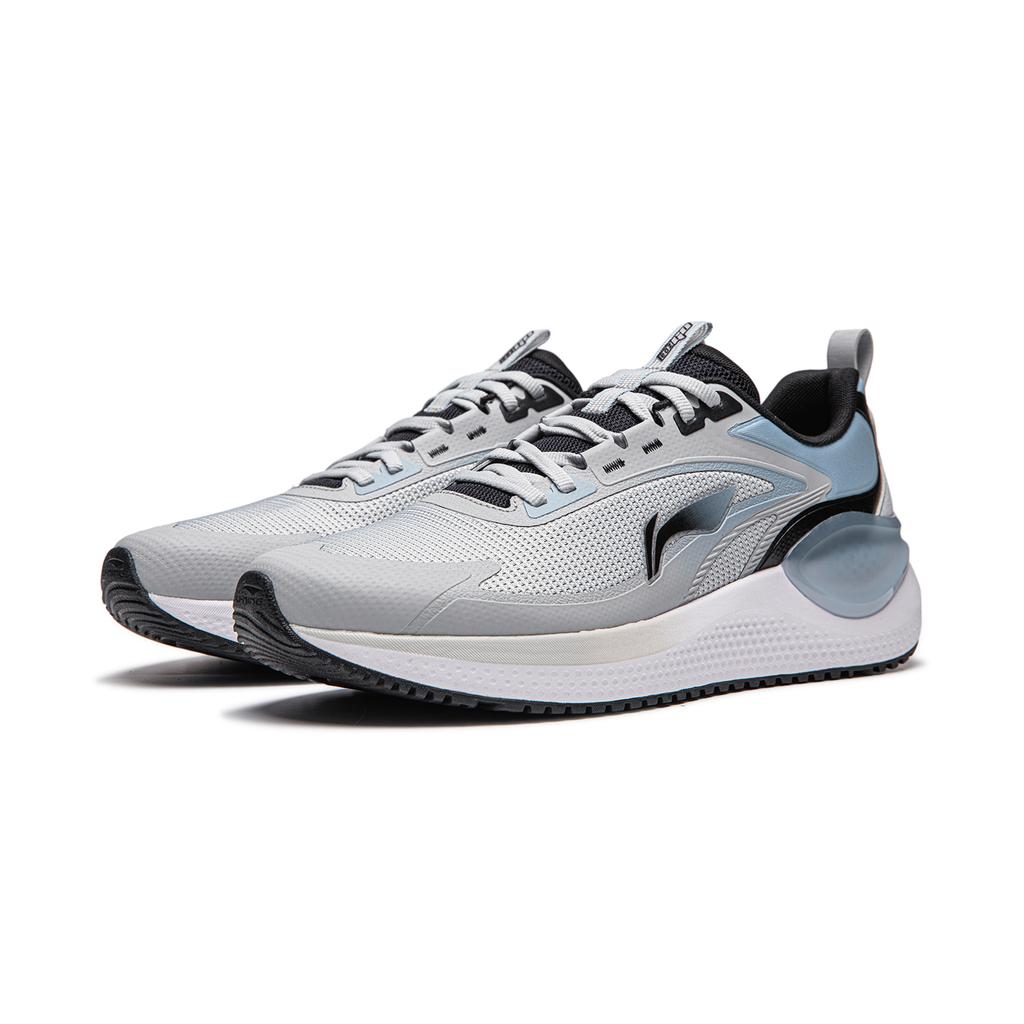 Li Ning Easy Adapt V2 Soft Rebound Shock Absorption Durable Breathable Low Top Casual Running Shoes Men Sneaker Gray Blue ARSU001-5