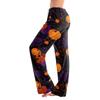 Women Drawstring Waist Halloween Print Long Pants Casual Loose Fit Trousers for Daily Home Lounge Wear