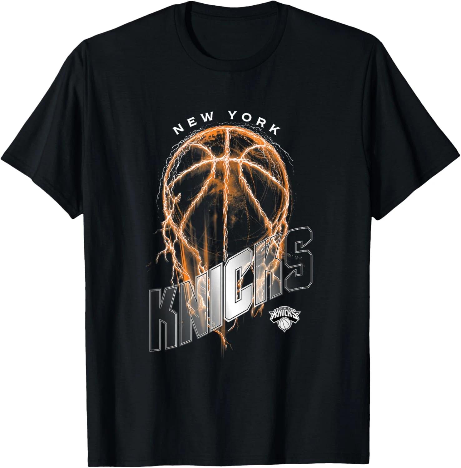 New York Knicks Lightning Bolt Basketball Logo Unisex T-Shirt XL