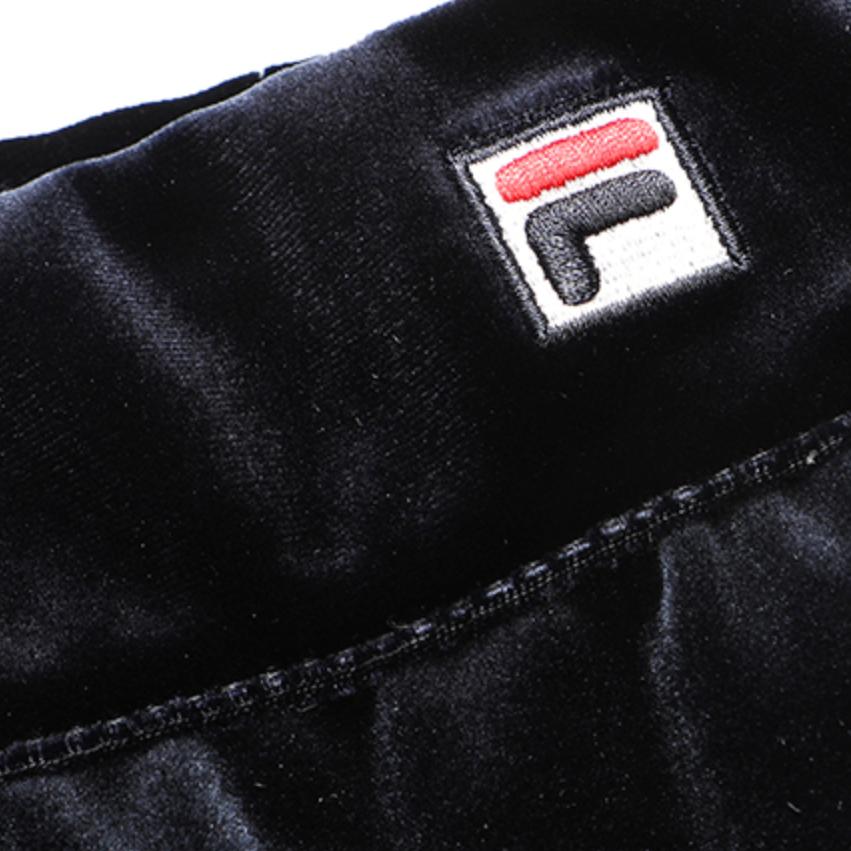 FILA Side Color Block Knitted Loose Retro Casual Long Pants Women bottoms Legendary-Blue F11W141602F-NV