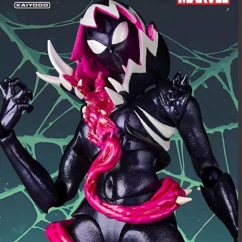 

New Venom Gwen Action Figure Kaiyodo Amazing Yamaguchi Revoltech Figurine Statue Collection Decoration Model Toys Christmas Gift Poseable Articulated with box