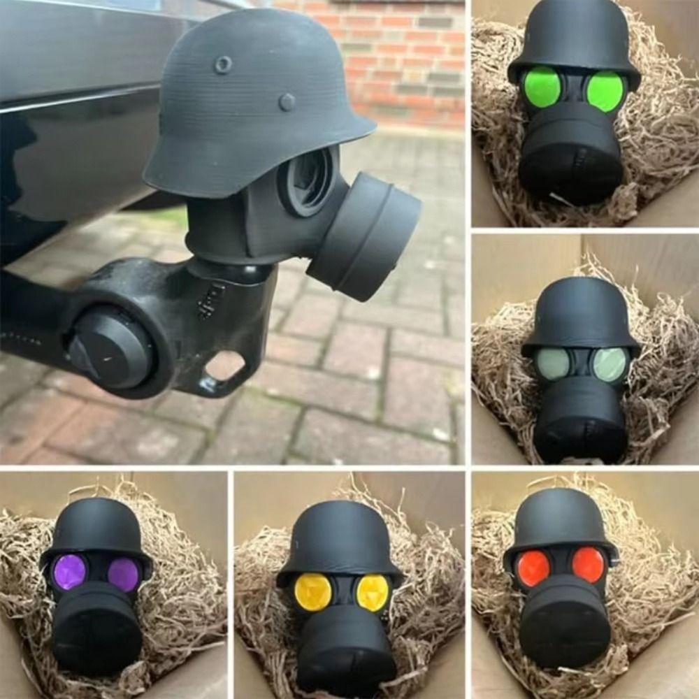 Aesthetic Trailer Ball Cover Decorative Gas Mask Helmet Cover Cap  Cars Caravan Decoration