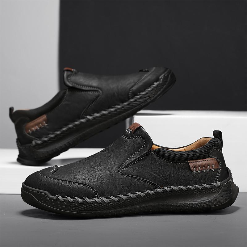 Fashion Summer Walk Style Loafers Slip-On Men's Casual Shoes Non-Slip Outdoor Driving Shoes Retro Style Male Hiking Footwear Moccasins