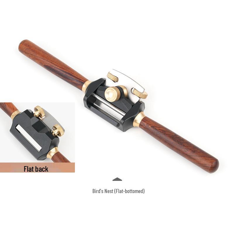Adjustable Woodworking Bird Plane for Curved and Straight Edges - Mini Shaping Tool with Flat and Round Bottom