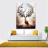 Elk Brown Vintage Baum 5d Wandkunst Druck Dekorative Leinwand Wohnzimmer Flur