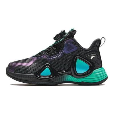 Kids Magic Eye Comfortable Versatile Shock Absorbing Wear Resistant Mid Top Basketball Shoes Kids Basketball Shoes Black Purple Green 312349957-4