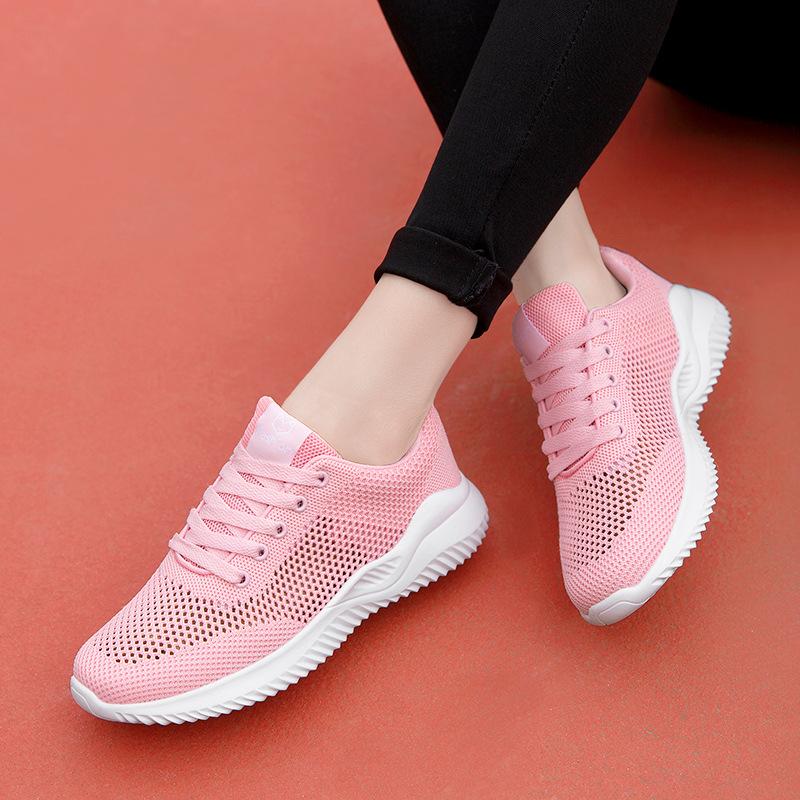 Sommer leichte Netzschuhe weiche Sohle hohl Single-Mesh flacher Absatz Netz atmungsaktiv lässige Laufschuhe