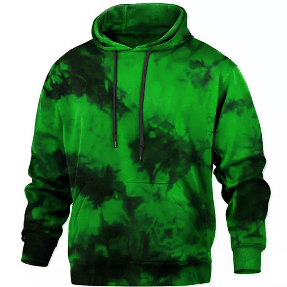ETST WENDY 011 Europese en Amerikaanse Nieuwe Donkere Stijl Tie Dyeing 3D Geprinte Heren High Street Trendy Merk Hoodie en Grote Sportjas 2XL