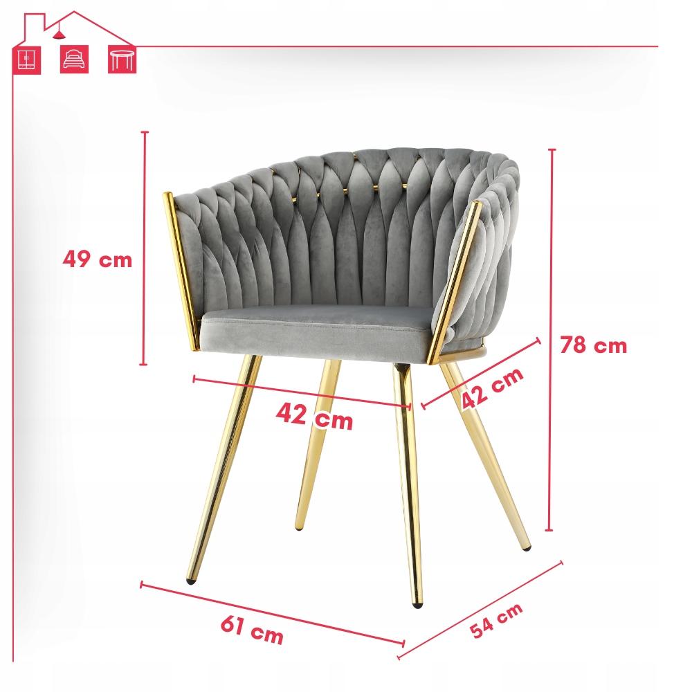 Freestanding Armchair Tilo Gray Decorative Velvet Chair Family Meble