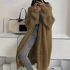 Women Long Cardigan Sweater Coat Open Front Mid-length Knitting Coat with Pockets Fall Winter Outwear
