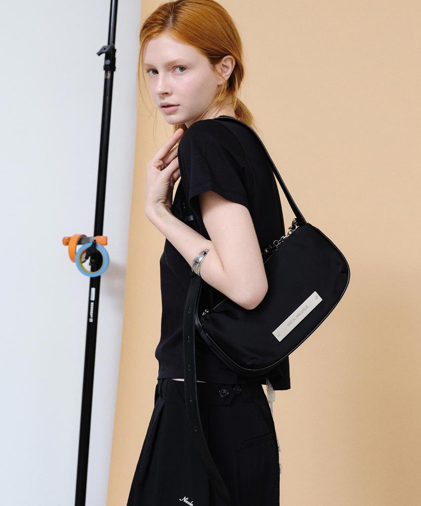 Nick&Nicole Crystal Pound Nylon Bag_Black