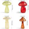 FQQWEE 4 Pack Creative Mushroom Glass Bud Vase Mushroom Shaped Vases for Flowers Clear Hydroponic Flower Pots Coloured Flower Vase Plant Containers