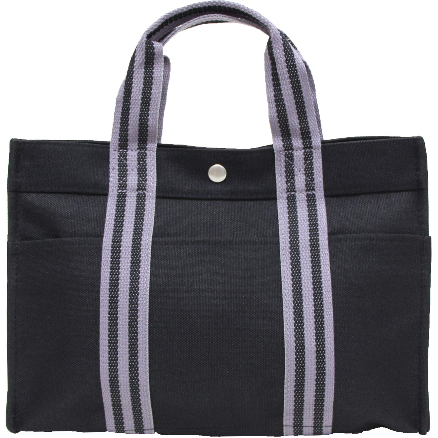 

Horizontal line pattern tote bag Black [EXAS] (medium) чёрный