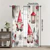 Christmas Dwarf Printed Curtains, Pole Bag Curtains, Bedroom and Living Room Decoration, Home Decoration, Christmas Decoration