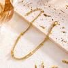 Punk 2 Layered Bead Chain Link Bracelet Female Gold Color Stainless Steel Hand Chain Bracelets for Women Jewelry Braclet 2025
