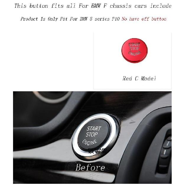 

Стайлинг автомобиля F10 F20 F21 F30 F34 F07 F52 F25 F26 F15 F16 E70 E71 G30 G38 Кнопка запуска двигателя и остановки для шасси BMW F Red C Model