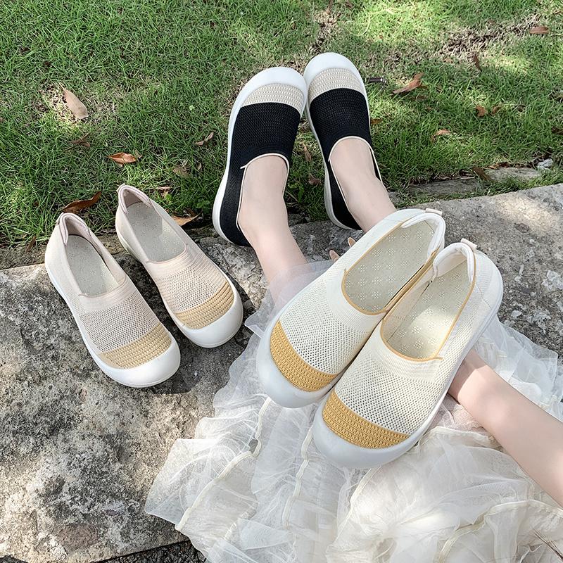 2025 summer flat shoes, lightweight and comfortable casual shoes, breathable mesh shoes, fashionable and versatile