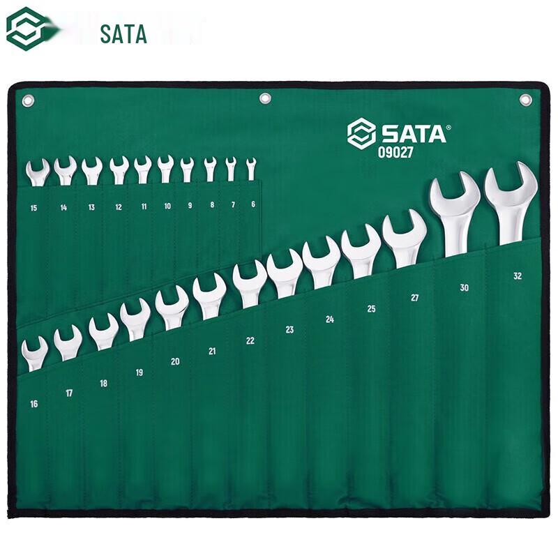 SATA 23-Piece Polished Combination Wrench Set 6-32mm