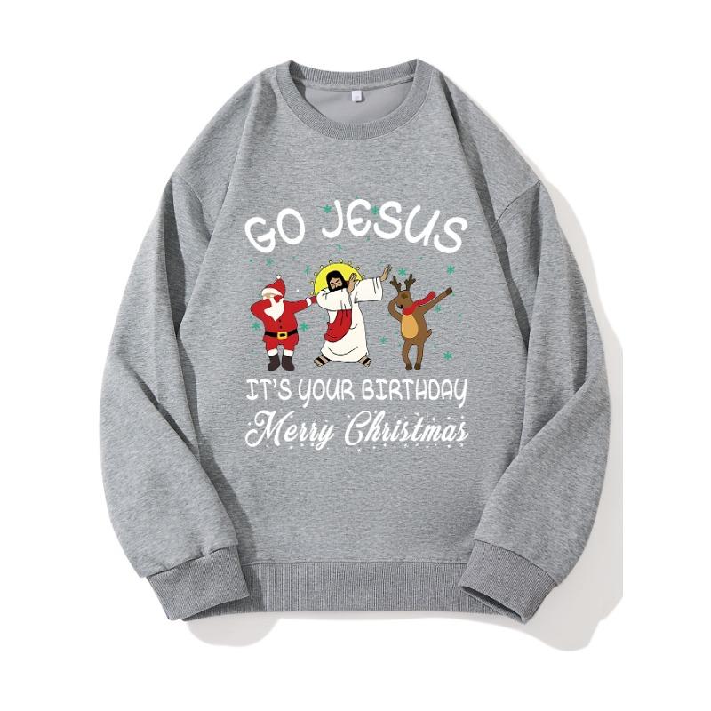 

GOJESUS Модный принтованный топ, повседневная спортивная одежда на осень и зиму, хлопковая толстовка XXL слоновая кость