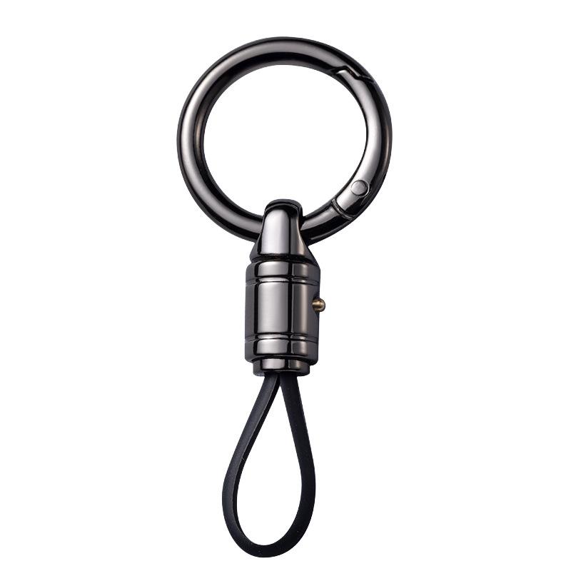 Car Key Chain Pendant Metal Simple Key Chain Men's Waist Hanging Buckle Ring Pendant High-end Business Anti-lost Key Chain