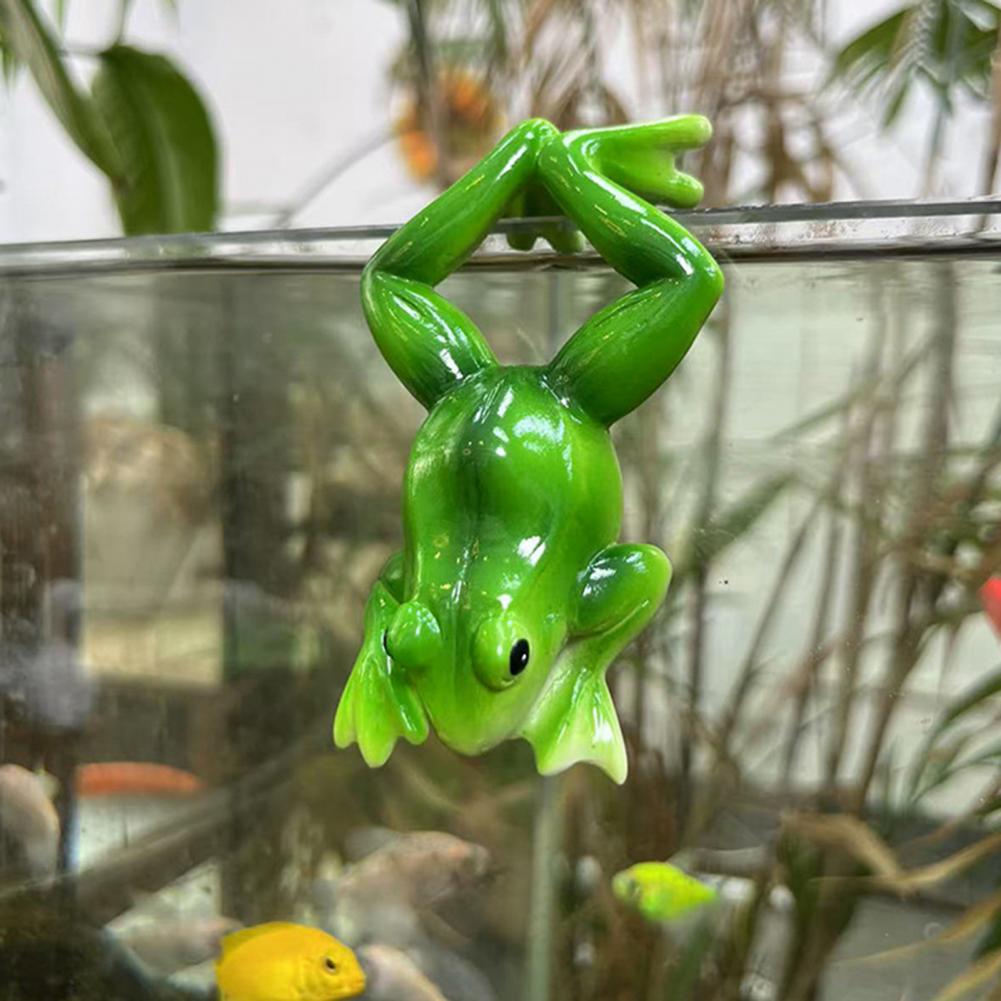 Frog Figurine Indoor Frog Sculpture Frog Figurine Flower Pot Vase Hugger Planter Hanging Resin Statue Sculpture Indoor