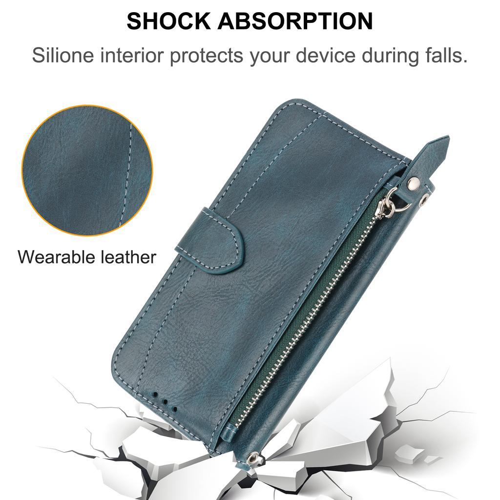For Xiaomi Redmi K60 Ultra/13T/13T Pro Case Shockproof Leather Wallet Phone Cover with Long and Short Straps
