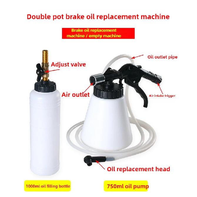 1 Set Car Brake Bleeder Hydraulic Pumping Fluid Pump Kit Oil Change Purge Tank Tubes Repair Tool Truck Motorcycle Accessories