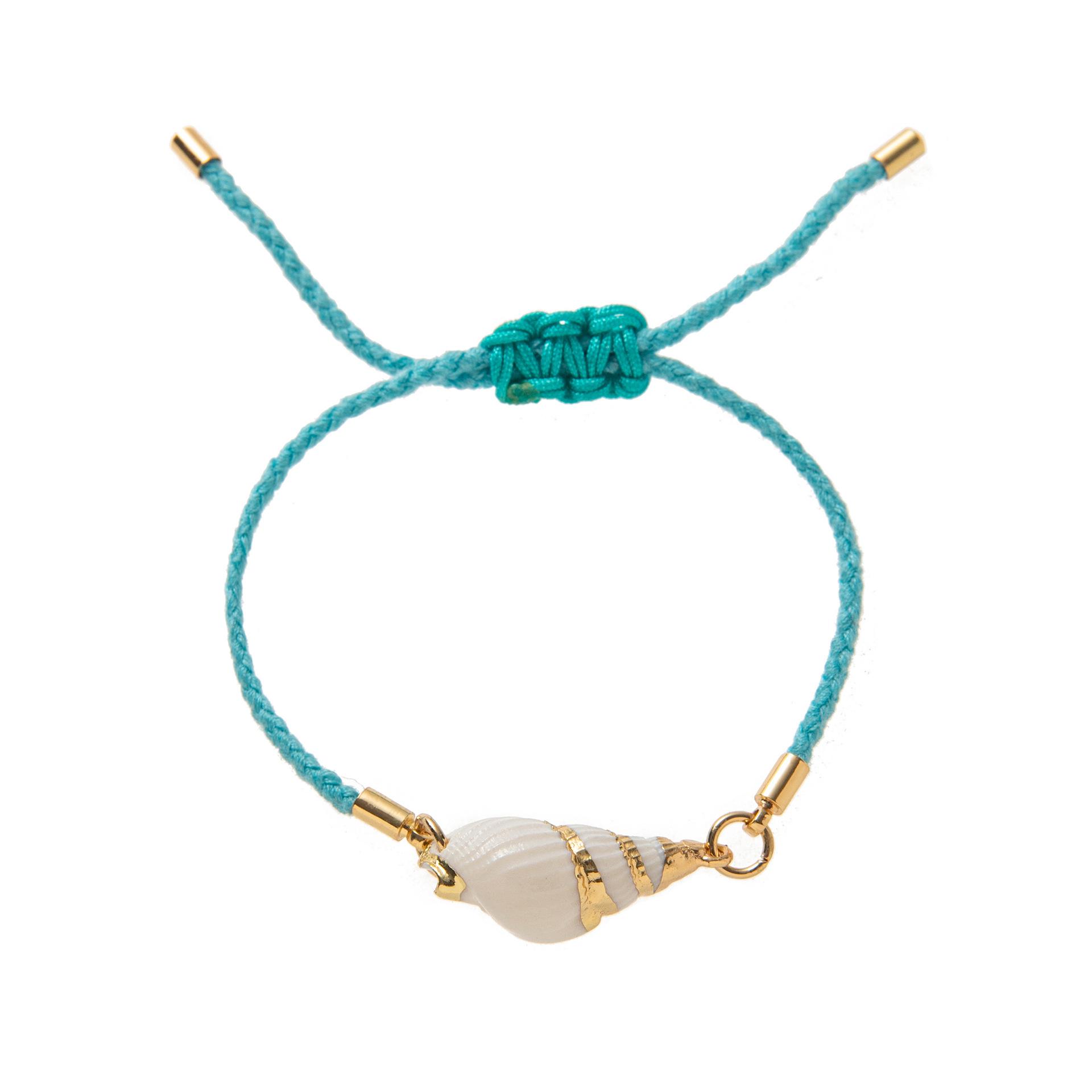 Stainless Steel Horseshoe Shell Necklace with Colorful Natural Stone Pendant